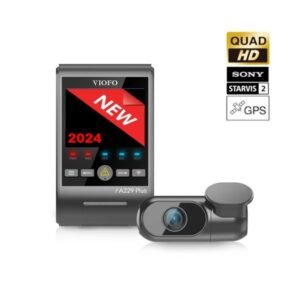 Camera auto WiFi dual band fata/spate Viofo A229 PLUS 2CH, 2x 4 MP, 2.4 – 5 GHz, GPS Logger, Night Vision, control vocal, slot card