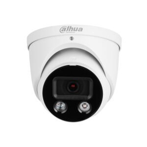Camera supraveghere IP Dome cu iluminare duala Dahua WizSense Active Deterrence IPC-HDW3549H-AS-PV-0280B-S5, 5 MP, lumina alba/IR 30 m, 2.8 mm, microfon, slot card, PoE