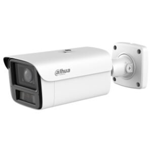 Camera supraveghere exterior IP cu iluminare duala Dahua WizMind IPC-HFW5659Z-ZHE-PV-2712-PRO, 6 MP, 2.7-12 mm, motorizat, IR/lumina alba 60 m, alarma audio si vizuala, microfon dual si difuzor, slot card, WizColor, incalzire, ePoE, PoE+