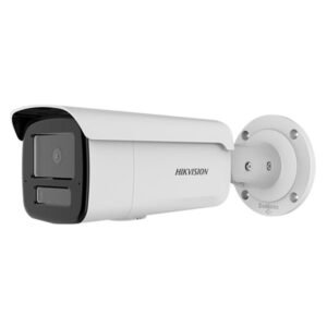 Camera supraveghere exterior IP cu iluminare duala Hikvision AcuSense DS-2CD2T83G2-4LI, 8 MP, 2.8 mm, IR/lumina alba 80 m, slot card, clasificare om/vehicul, PoE