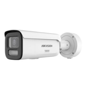 Camera supraveghere exterior IP cu iluminare duala Hikvision ColorVu DS-2CD2647G3-LIZSY, 4 MP, 2.8 – 12 mm, motorizat, IR / lumina alba 60 m, slot card, anti-coroziune, PoE