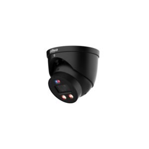 Camera supraveghere IP Dome cu iluminare duala Dahua WizSense IPC-HDW3449H-AS-PV-PRO, 4 MP, lentila 2.8mm, IR/lumina calda 30 m, microfon si difuzor, alarma, lumina avertizare, slot card, PoE, neagra