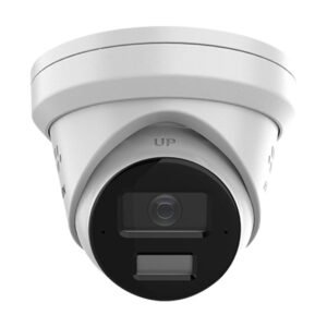 Camera supraveghere IP Dome cu iluminare duala Hikvision AcuSense DS-2CD2383G2-LI2U/SL, 8 MP, 2.8 mm, IR/lumina alba 30 m, slot card, microfon dual si difuzor, PoE, sirena, lumina stroboscopica