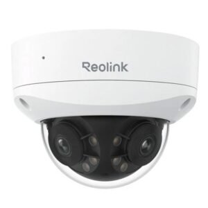 Camera supraveghere IP Dome cu lentila duala Reolink Full Color Duo Series P737, 8MP, 2.8mm, IR/lumina alba 30 m, panoramica, slot card, microfon si difuzor, sirena, avertizare luminoasa, detectie smart, timelapse, PoE, control din aplicatie