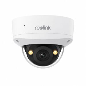 Camera supraveghere IP Dome Reolink Full Color Active Deterrence P347, 12 MP, 2.8 mm, lumina alba / IR 30 m, unghi 145 grade, slot card, microfon si difuzor, sirena, avertizare luminoasa, detectie smart, timelapse, PoE, control din aplicatie