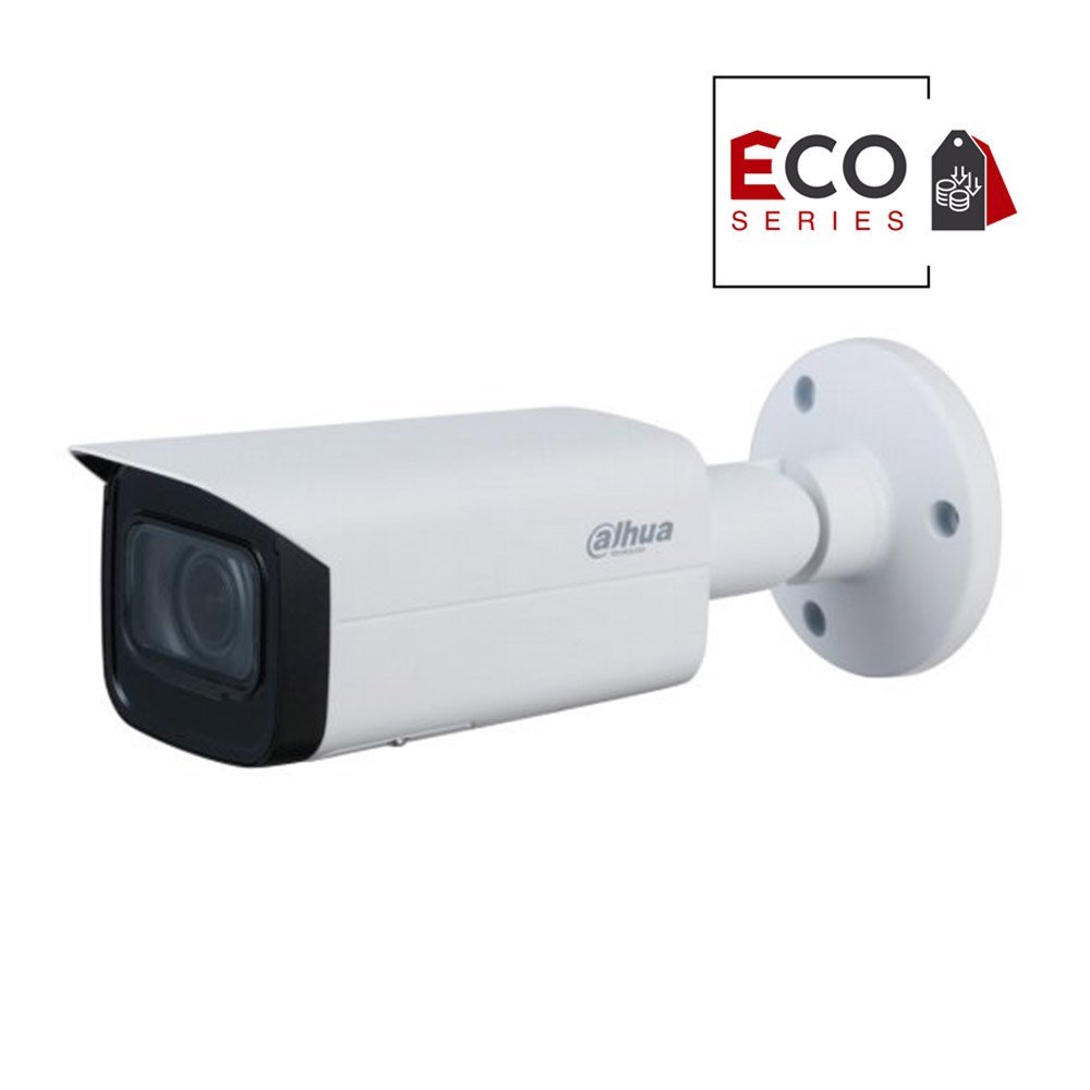 Camera supraveghere IP exterior Dahua Eco Series IPC-HFW1230T-ZS, 2 MP, 2.8 – 12 mm, motorizat, IR 50 m, detectie miscare, slot card, IP67, PoE