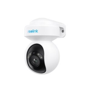 Camera supraveghere rotativa PTZ wireless WiFi Reolink E1 Outdoor E540, 5 MP, 3X Zoom, 2.8 – 8 mm, auto-tracking, detectie persoane / vehicule / animale, IR / lumina alba 12 m, microfon, difuzor, slot card