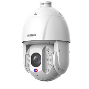 Camera supraveghere rotativa IP Speed Dome PTZ Dahua TiOC Active Deterrence SD6E825MA-HNR-A-PV1, 8MP, 5.4 – 135mm, IR 250m, lumina alba 100m, zoom 25x, alarma audio si vizuala, difuzor, auto-tracking, SMD 4.0, slot card, PoE+