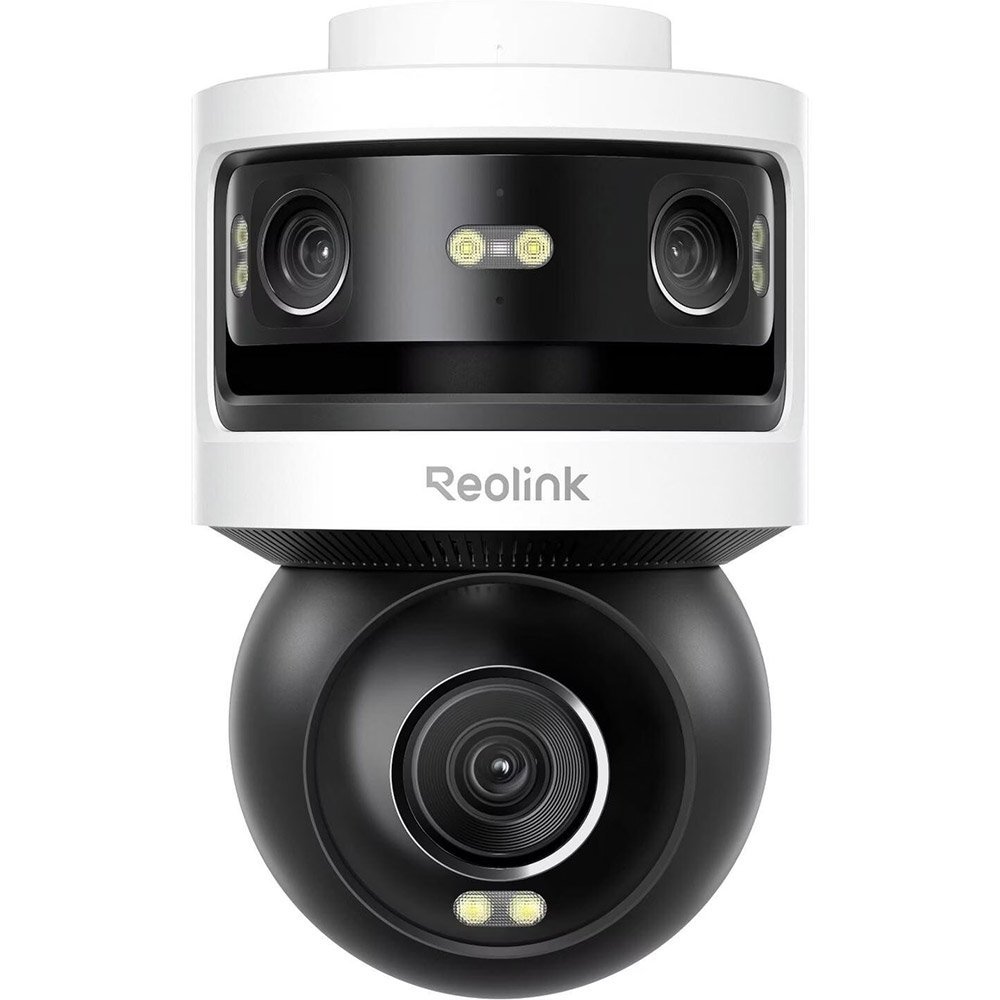 Camera supraveghere rotativa panoramica wireless IP WiFi PT cu lentila tripla Reolink OMVI 3i W931, 5+5+8MP, 2.8mm, 6mm, 2.4GHz/5GHz, IR/lumina alba 30 m, acoperire 360 grade, slot card, microfon si difuzor, auto tracking, detectie smart