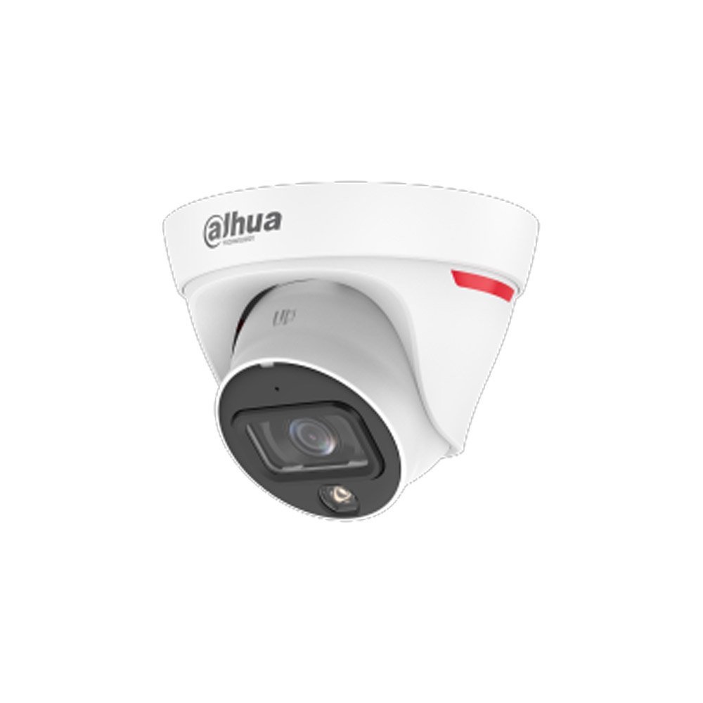 Camera supraveghere IP Dome Dahua IPC-HDW1439T1-A-LED-0280B-PRO, 4 MP, 2.8 mm, lumina alba 20 m, microfon, detectie persoane si vehicule, PoE