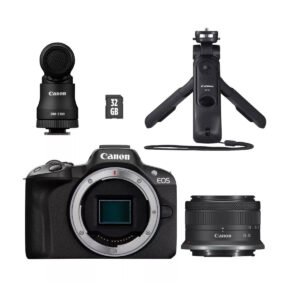 Canon EOS R50 Kit Vlogging cu Obiectiv RF-S 18-45mm si accesorii – Default Title