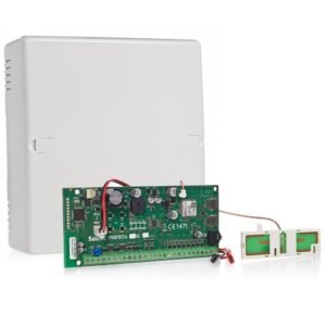 Centrala alarma antiefractie Satel PERFECTA 32 SET-A, 2 partitii, 8-32 zone, 4-12 iesiri, 15 utilizatori, antena