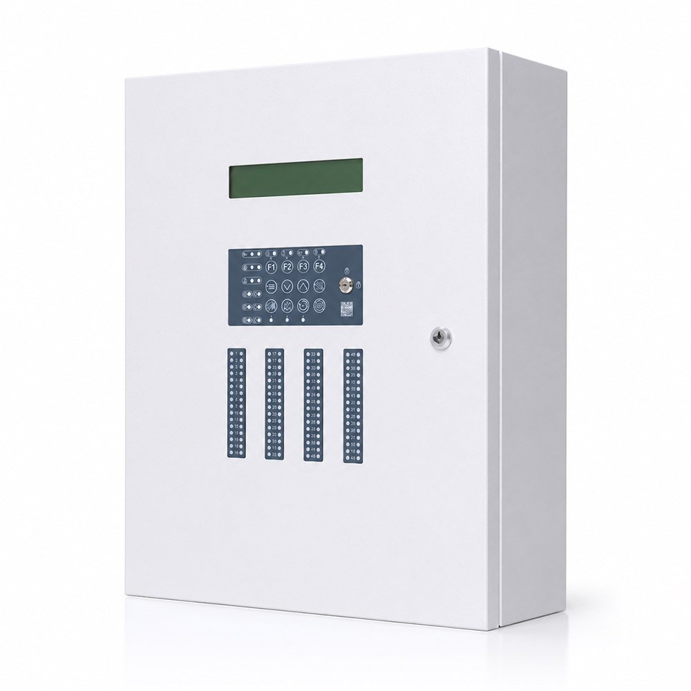 Centrala de incendiu modulara adresabila Unipos 7000M+, 2-10 bucle, 64 zone, 2100 dispozitive, ModBus, 10000 evenimente