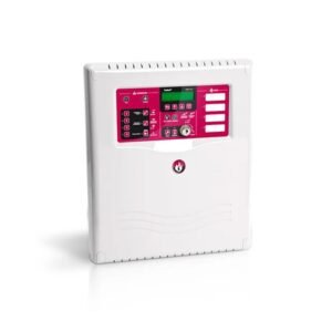 Centrala detectie incendiu conventional SATEL CSP-208, 8 zone, 8 iesiri, LCD, 12/24V, 2 circuite semnalizare, 72h autonomie