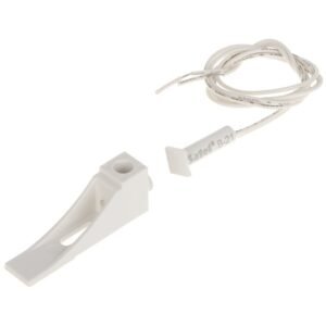 Contact magnetic cu suport Satel B-21, incastrat, NC, alb