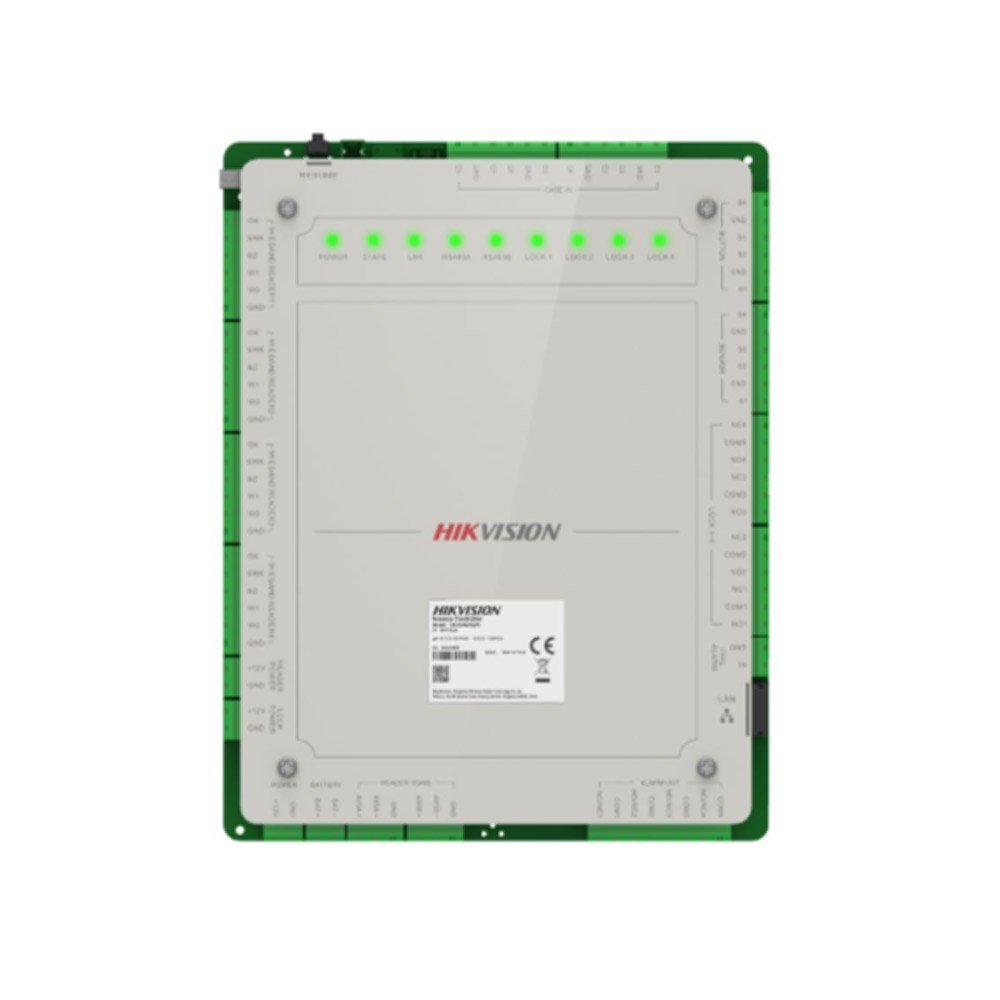 Centrala control acces IP Hikvision Pro DS-K2624X(P), 4 usi, OSDP/Wiegand, 100.000 utilizatori, configurare web