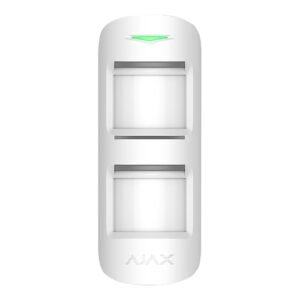 Detector de miscare wireless exterior PIR Ajax MotionProtect Outdoor WH, 15 m, 90 grade, pet immunity, antimasking, 868 MHz, RF 1700 m