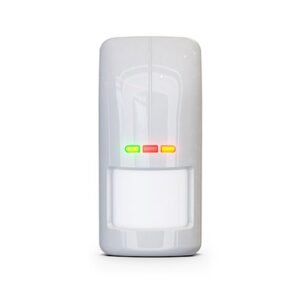 Detector de miscare exterior digital dual PIR si MW Satel OPAL PLUS GY SET, 15 m, 100 grade, senzor crepuscular, antimasking, creep zone, pet immunity 20 kg, gri, suport inclus