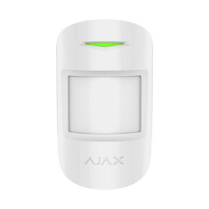 Detector de miscare wireless PIR si MW Ajax MotionProtect Plus WH, 12 m, 88 grade, pet immunity, 868 MHz, RF 1200 m