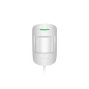 Detector de miscare PIR Ajax MotionProtect Plus Fibra WH, 12 m, 88 grade, pet immunity, 2000 m