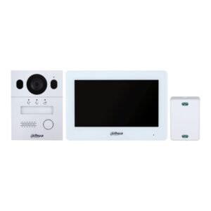 KIT Videointerfon Wi-Fi Hybrid Dahua DHI-KTX01(S), 2MP, 7 inch TFT capacitive, conexiune cu 2 fire, IP65, IK07, control acces, montaj aplicat