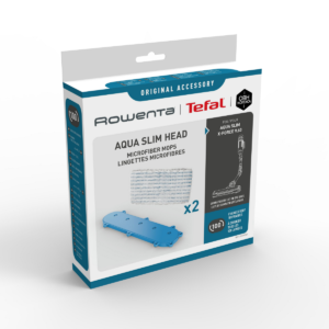 Kit 2 mopuri din microfibra Rowenta ZR009502  compatibile cu capul de aspirare Aqua Slim al aspiratorului vertical Rowenta X-Force Flex 9.60  seriile