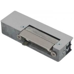 Yala electromagnetica incastrabila DORCAS-AaDF cu buton deblocare, functionare in puls, reversibila, 8-12V