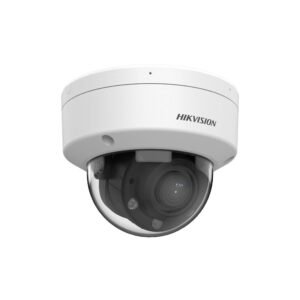 Camera supraveghere IP Dome Hikvision Smart Hybrid Light DS-2CD1723G2-LIZU, 2 MP, 2.8 – 12 mm, IR/lumina alba 30 m, microfon, slot card, PoE