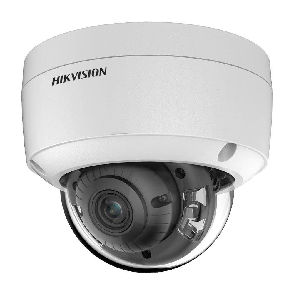 Camera supraveghere IP Dome Hikvision ColorVu DS-2CD2147G2-LSU(2.8MM)(C), 4 MP, 2.8 mm, lumina alba 30 m, PoE, microfon, slot card