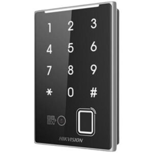 Cititor de proximitate MIFAR HIKVISION DS-K1109DKFB-QR, amprenta, cod QR, Wiegand, RS-485, tastatura integrata