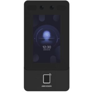 Terminal de acces Hikvision DS-K1T342MFWX-E1, cu recunoastere faciala, amprenta si card M1 MIFARE 13.56 MHz