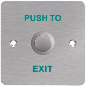 Buton iesire cu panou frontal aluminiu Hikvision DS-K7P01, montaj ingropat