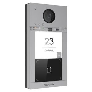 Post de exterior videointerfon IP Hikvision DS-KV8113-WME1, WiFi, pentru o singura familie, montaj aplicat, 2 relee