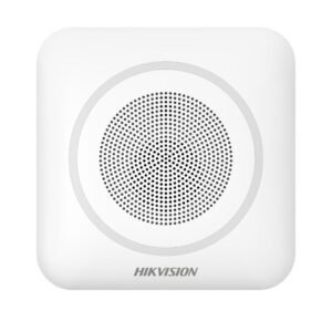 Sirena stroboscopica wireless de interior Hikvision AX PRO DS-PS1-II-WE, 110 dB, 868 MHz, RF 1000 m, LED Albastru