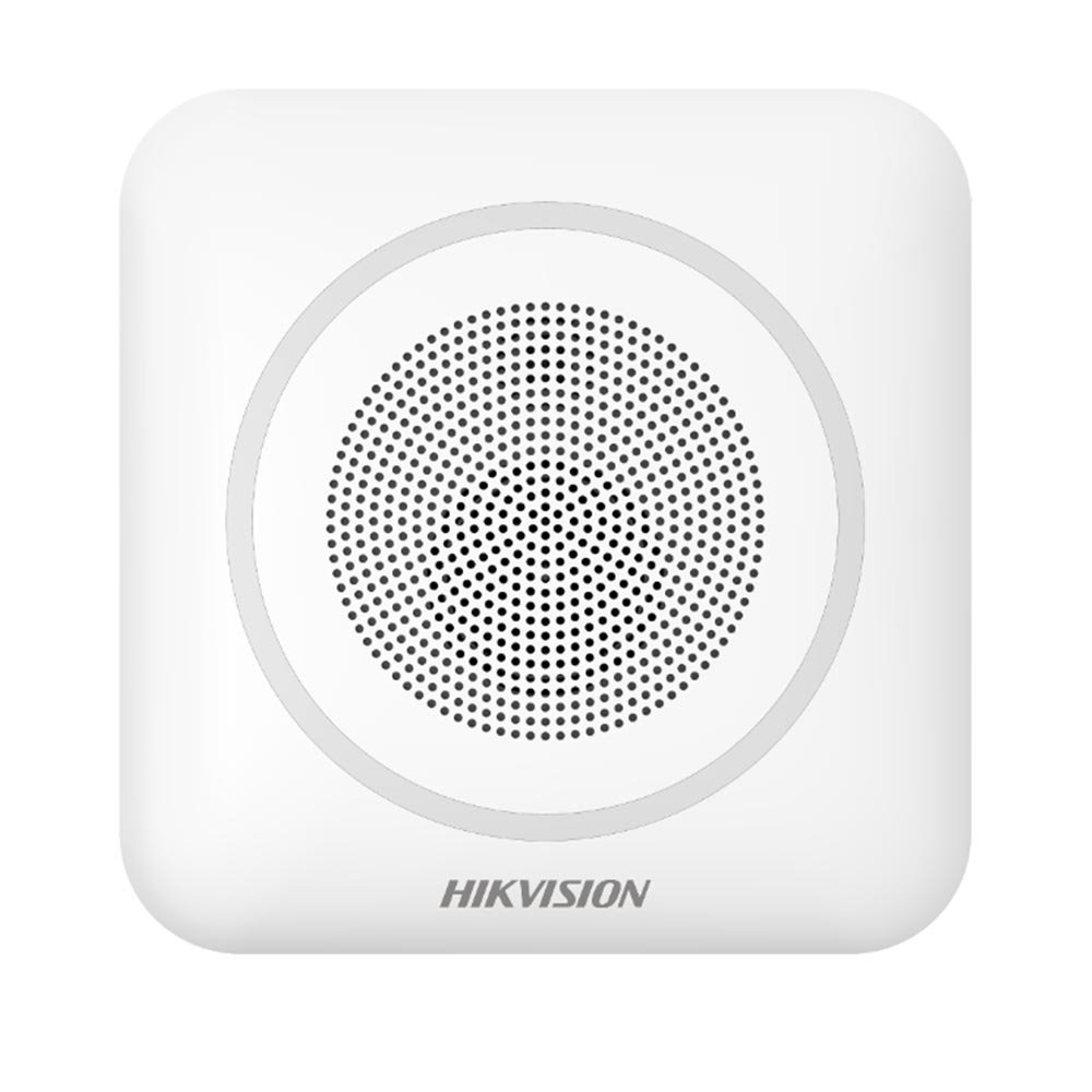 Sirena stroboscopica wireless de interior Hikvision AX PRO DS-PS1-II-WE, 110 dB, 868 MHz, RF 1000 m, LED Albastru