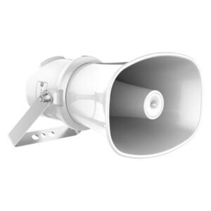 Difuzor IP cu palnie 7W, Mic., 4GB EMMC, PoE, iesire 12VDC 25mA, Alarma, IP67 – HIKVISION DS-QAZ1307G1T-E