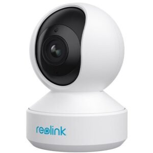Camera supraveghere wireless WiFi Rotativa Reolink E340, 5 MP, IR 12 m, 2.8 – 8 mm, zoom 3x, slot card, microfon si difuzor