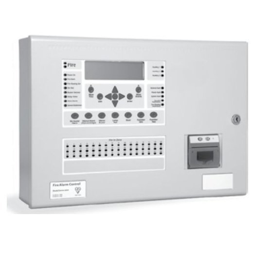 Centrala de incendiu cu 4 bucle Kentec ENSH63164 14P* cu 16 LED-uri de zona, montaj ingropat, cu imprimanta si cheie de activare