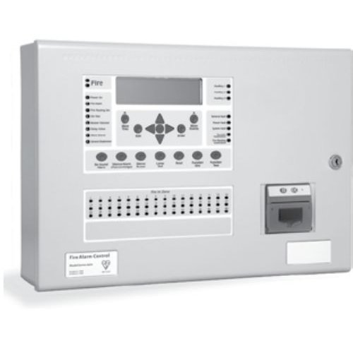 Centrala de incendiu cu 4 bucle Kentec ENSH63484 03P cu 48 LED-uri de zona, montaj aparent, cu imprimanta si cheie de activare
