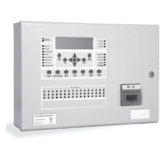 Centrala de incendiu cu 2 bucle Kentec ENSH63962 14P* cu 96 LED-uri de zona, montaj ingropat, cu imprimanta si cheie de activare