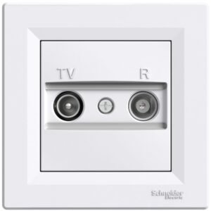 Priza TV/R de trecere, 4 dB Schneider Asfora EPH3300221, alb