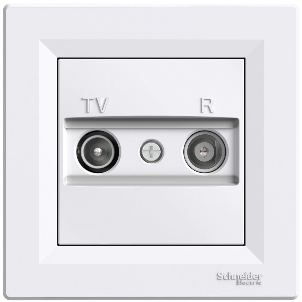 Priza TV/R de trecere, 4 dB Schneider Asfora EPH3300221, alb