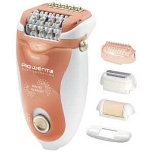 Epilator Rowenta Soft Sensation EP5720F1  2 viteze  24 pensete  Cap pivotant  Alb/Orange