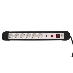 Prelungitor 6 prize 5M cu protectie, cablu 3×1.5mmp, Well EXTS-6S5M-PROT/02-WL