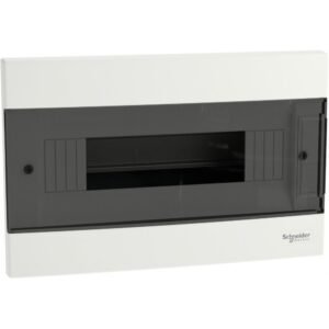 Tablou cu montaj incastrat, 1×12 Module, usa fumurie, cu 2 blocuri terminale Schneider EZ9EUA112