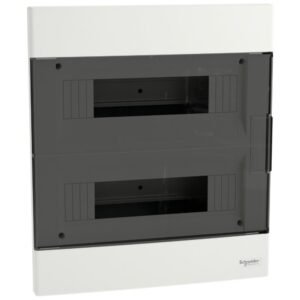 Tablou cu montaj incastrat Easy9EU, 2×12 Module, usa fumurie, cu 2 blocuri terminale Schneider EZ9EUA212