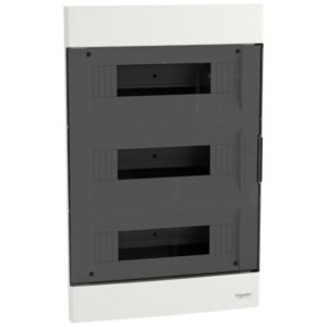 Tablou cu montaj incastrat Easy9EU, 3×12 Module, usa fumurie, cu 2 blocuri terminale Schneider EZ9EUA312