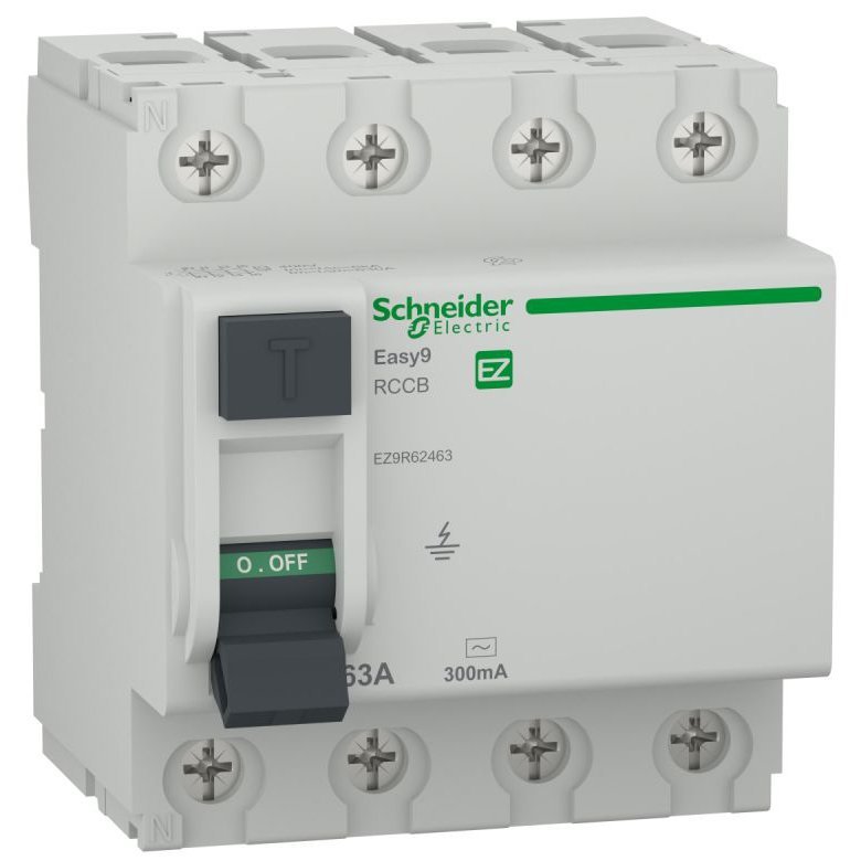 Intrerupator diferential RCCB Easy9 4P 63A/300mA tip AC Schneider EZ9R62463