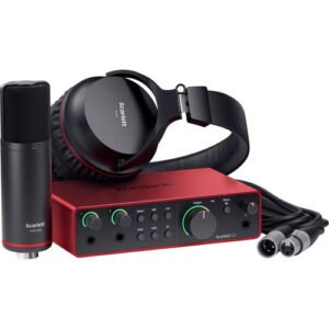 Focusrite Scarlett 2i2 Studio Interfata audio USB-C cu microfon si casti (4th gen) – Default Title
