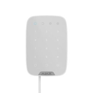 Tastatura cu touch cablata AJAX Keypad Fibra WH, 15 taste, silent alarm, 2000 m, 4 fire